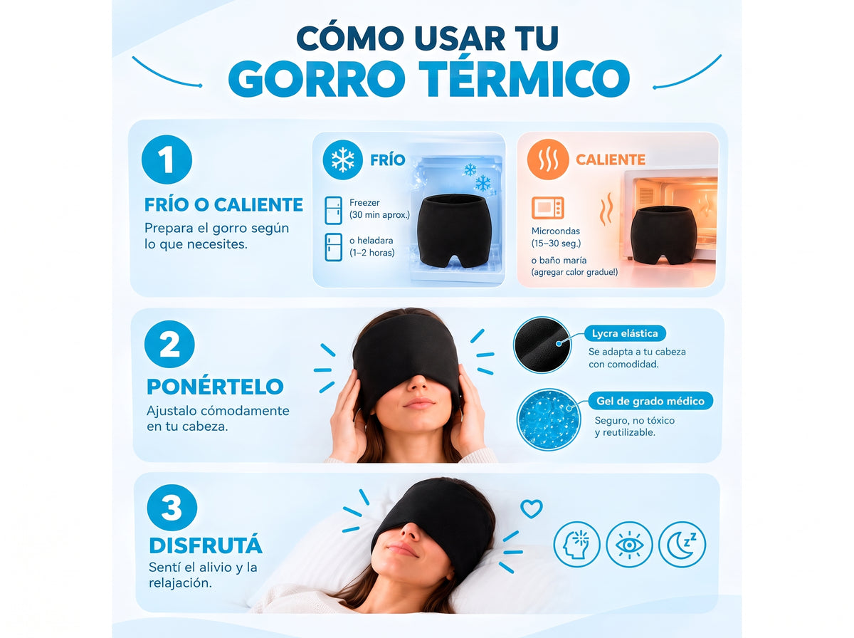 Gorro Anti Migrañas Frío o Calor